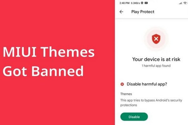 Приложение MIUI Themes было заблокировано в Play Store