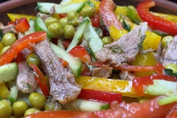 Салат с говядиной: яркий и вкусный