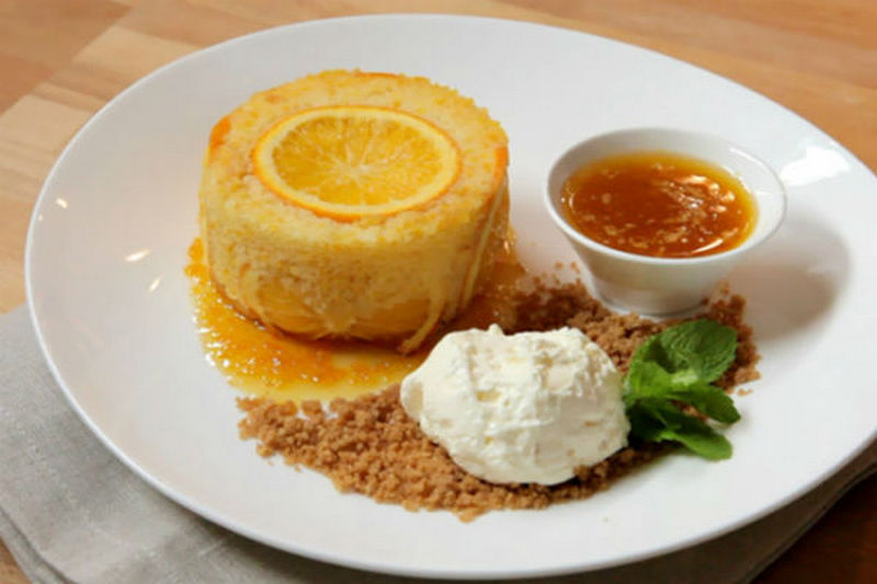 Десерт-мусс с апельсином и сливками