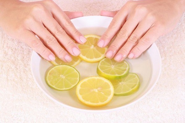 Маска для ногтей с йодом и лимонным соком